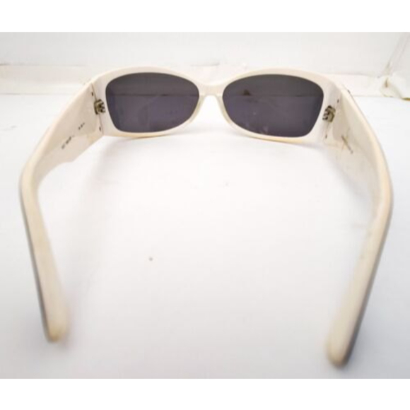 Sigrid Olsen Sunglasses SO215SF White W/ Gold Graphic Design Oval Wrap - Picture 4 of 5